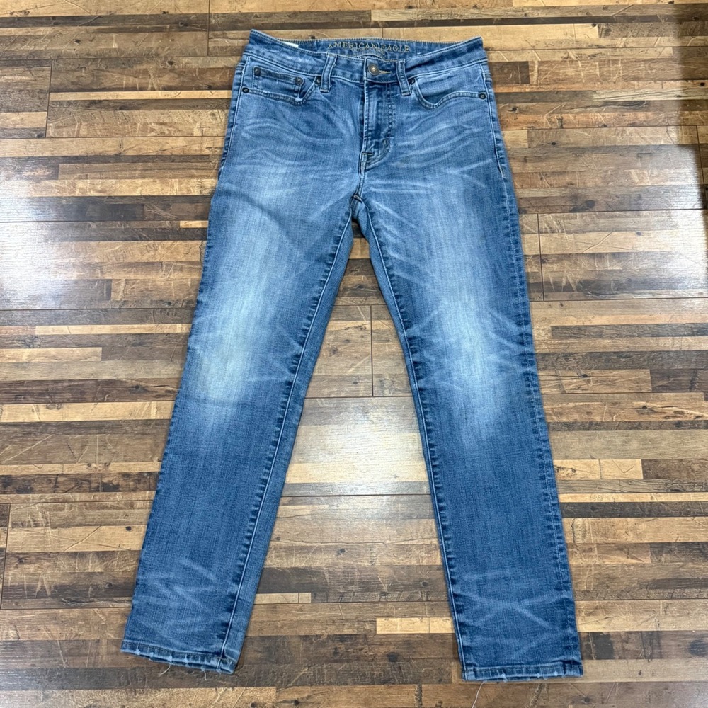 American Eagle Slim Jeans Women 28x28 Blue Excellent Extreme Flex 4 Stretch